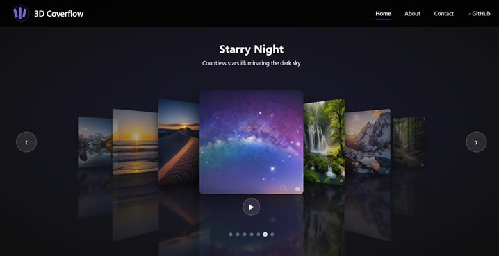 Pratinjau template 3d Coverflow Template